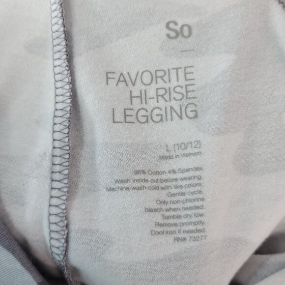 2/$15 SO Camo Leggings Gray Size 10 Large Full Length Pull On Favorite Hi-Rise - Picture 7 of 7